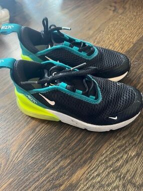Nike Kids Black Teal Lime Air Max Youth Sneakers
